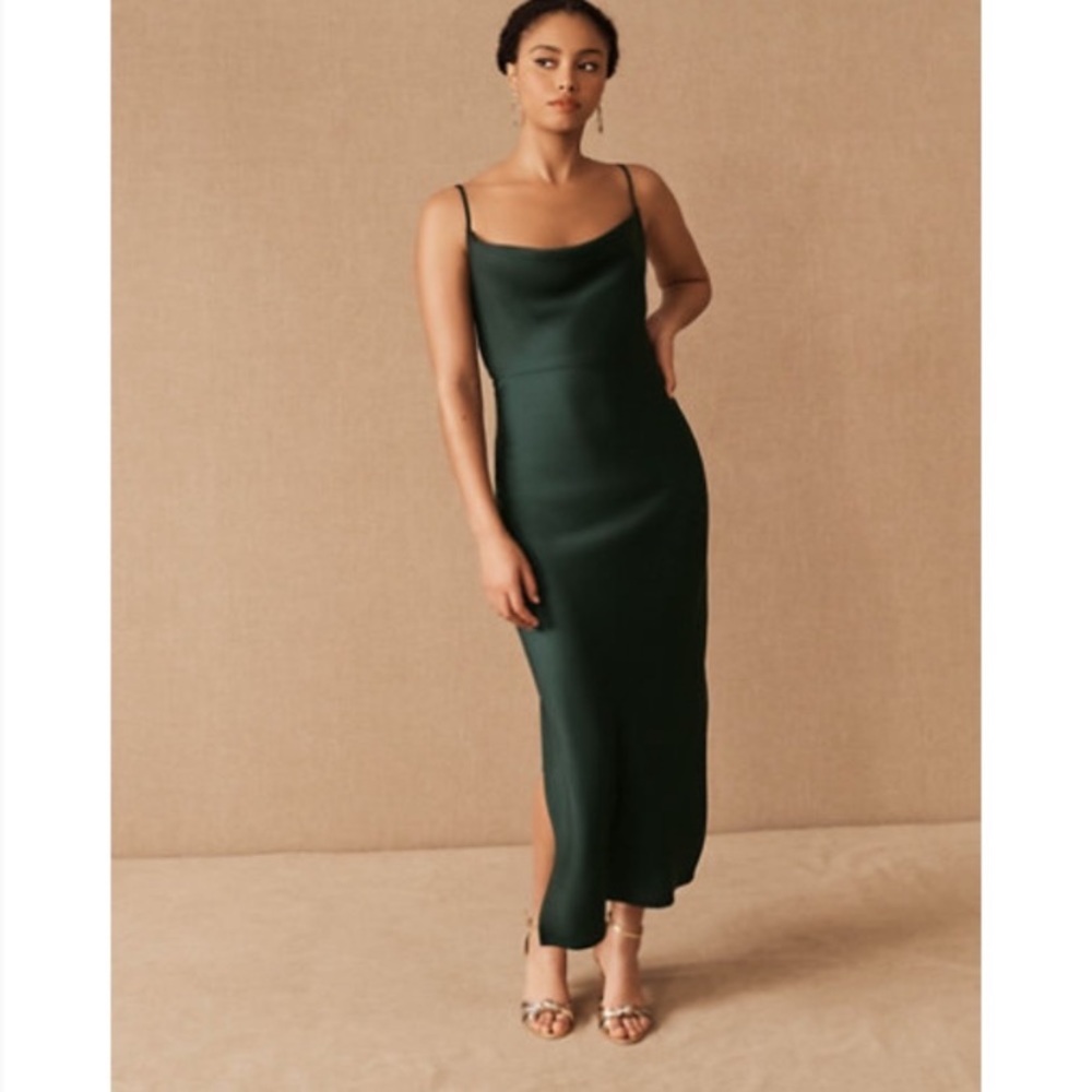Cali Satin Charmeuse MIDI Dress BHLDN